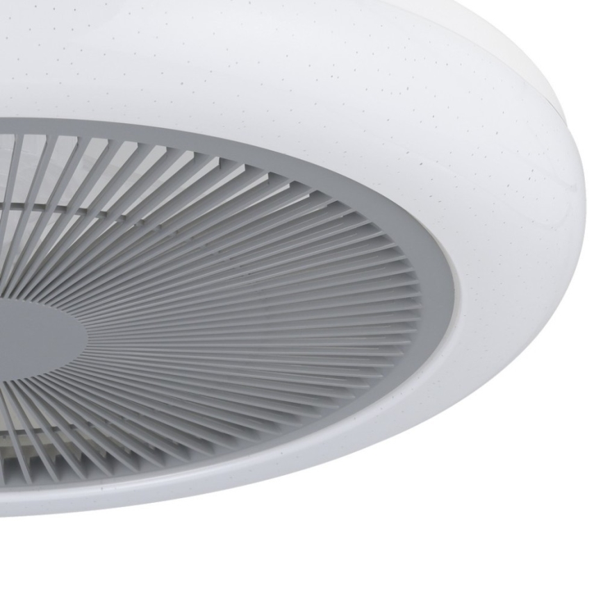 Eglo - Светодиодный потолочный вентилятор с регулированием яркости LED/25,5W/230V серый + дистанционное управление