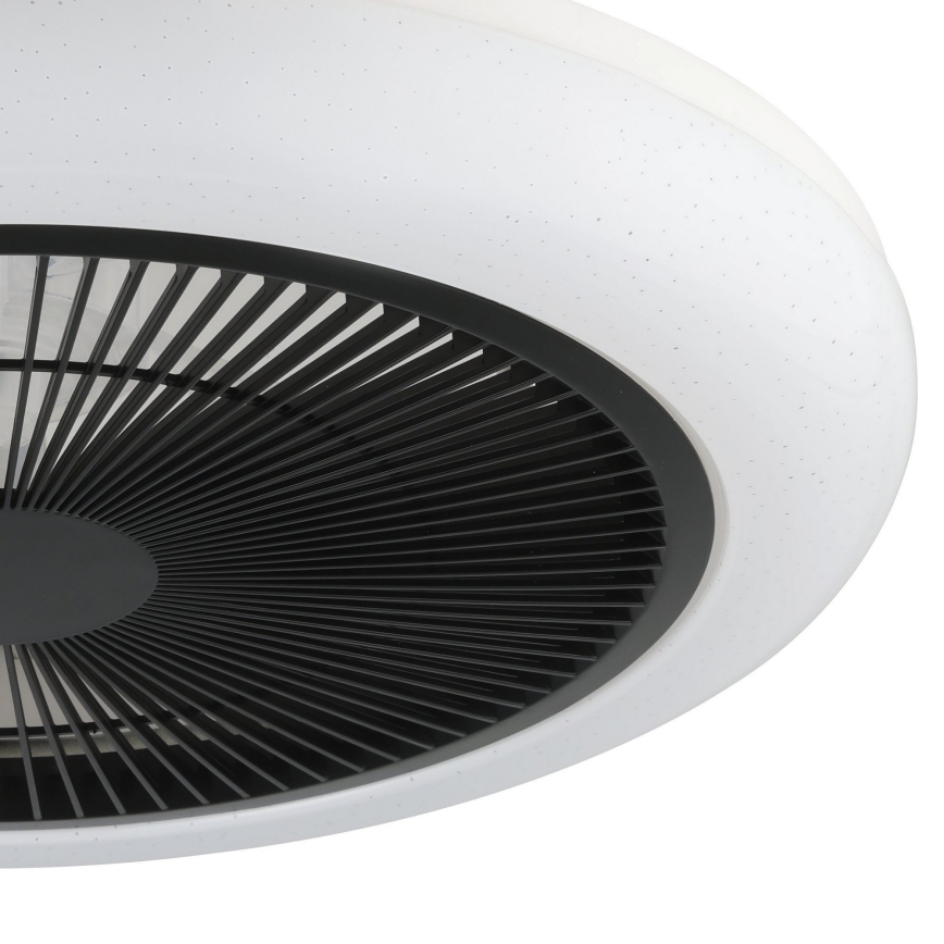 Eglo - Світлодіодний стельовий вентилятор з регулюванням яскравості LED/25,5W/230V чорний + дистанційне керування