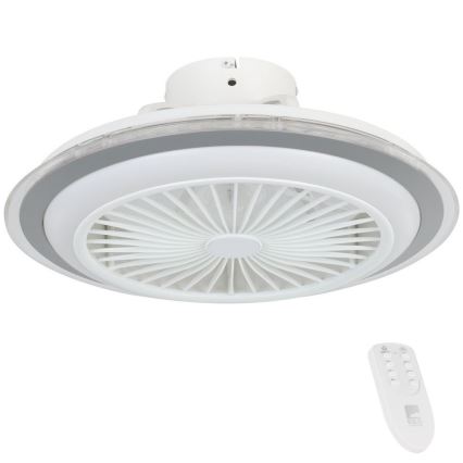 Eglo - Светодиодный потолочный вентилятор с регулированием яркости LED/25,5W/230V белый/серый 2700-6500K + дистанционное управление