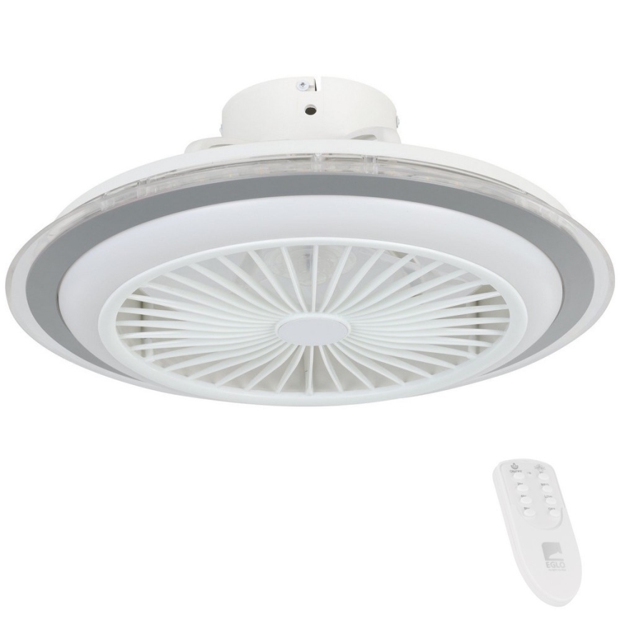 Eglo - Светодиодный потолочный вентилятор с регулированием яркости LED/25,5W/230V белый/серый 2700-6500K + дистанционное управление