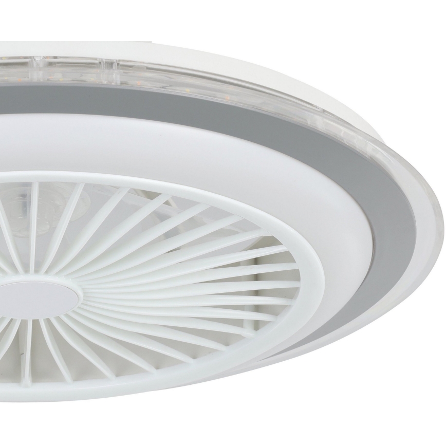 Eglo - Светодиодный потолочный вентилятор с регулированием яркости LED/25,5W/230V белый/серый 2700-6500K + дистанционное управление