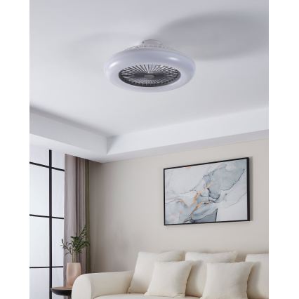 Eglo - LED потолочный вентилятор с диммером, 3×LED/12,6 Вт/230 В, 2700–6500K, Ø 55 см, серый, с дистанционным пультом