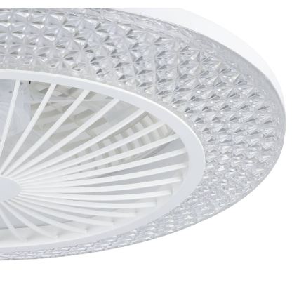 Eglo - LED затемнюваний стельовий вентилятор 3xLED/12,6W/230V 2700-6500K діам. 55 см білий + пульт дистанційного керування