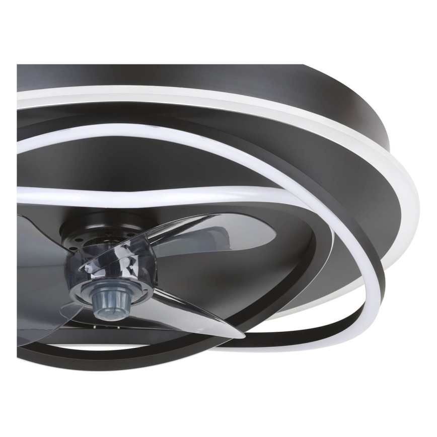 Eglo - LED затемнюваний стельовий вентилятор 4xLED/9W/230V 2700-6500K, діаметр 50 см, чорний + пульт дистанційного керування