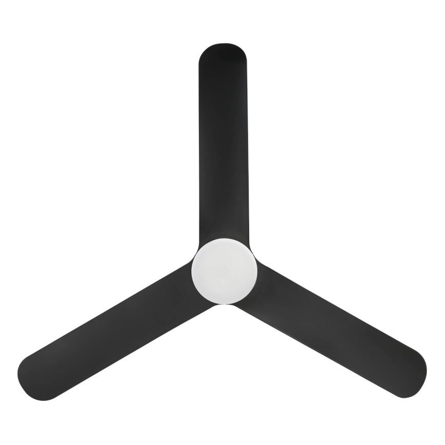 Eglo - Потолочный вентилятор с LED-подсветкой и диммером, 17 Вт/230 В, 3000/4000/5000 К, диаметр 132 см, черный, с пультом дистанционного управления