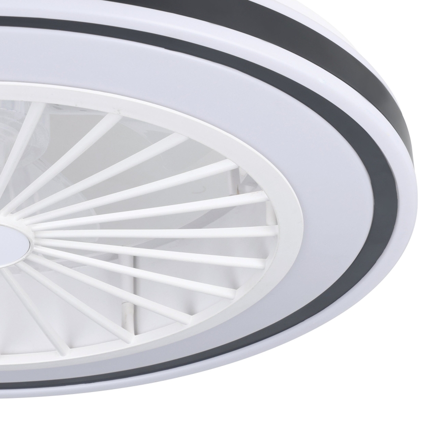 Eglo - Светодиодный потолочный вентилятор с регулированием яркости LED/25,5W/230V белый/черный 2700-6500K + дистанционное управление