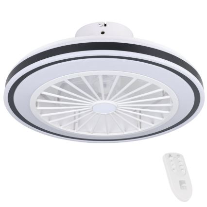 Eglo - Світлодіодний стельовий вентилятор з регулюванням яскравості LED/25,5W/230V білий/чорний 2700-6500K + пульт дистанційного керування