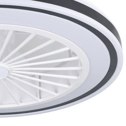 Eglo - Світлодіодний стельовий вентилятор з регулюванням яскравості LED/25,5W/230V білий/чорний 2700-6500K + пульт дистанційного керування