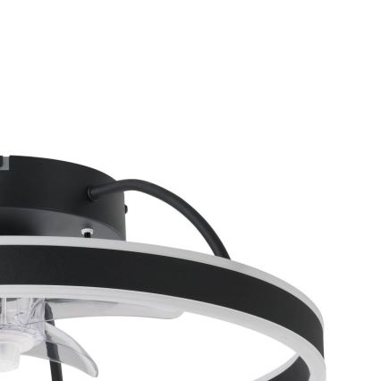 Eglo - LED RGBW диммируемый потолочный вентилятор LED/36W/230V 3000-6500K черный + с дистанционным пультом управления