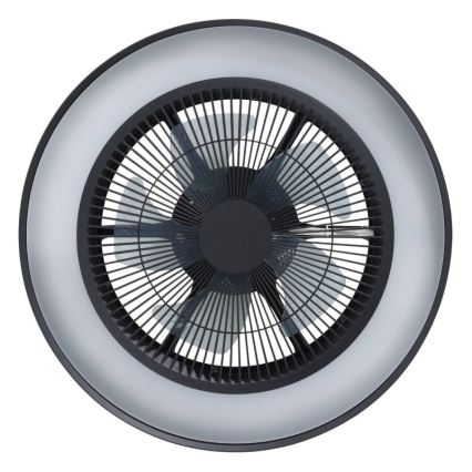 Eglo - диммируемый потолочный вентилятор LED RGBW, 3×LED/8,5 Вт/230 В + LED/6 Вт, 2700–6500 К, диаметр 48 см, чёрный + пульт дистанционного управления