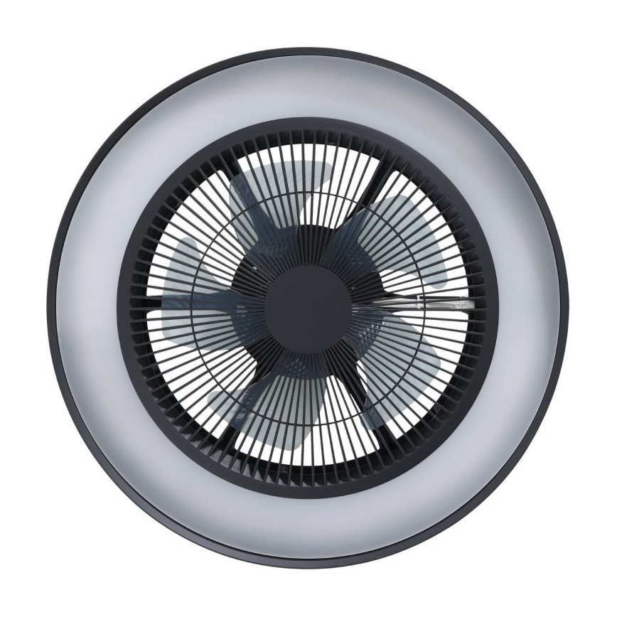 Eglo - диммируемый потолочный вентилятор LED RGBW, 3×LED/8,5 Вт/230 В + LED/6 Вт, 2700–6500 К, диаметр 48 см, чёрный + пульт дистанционного управления