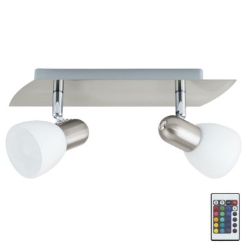 Eglo 35374 - LED RGB Точковий світильник з регулюванням яскравості ENEA-C 2xE14/4W/230V + ДК