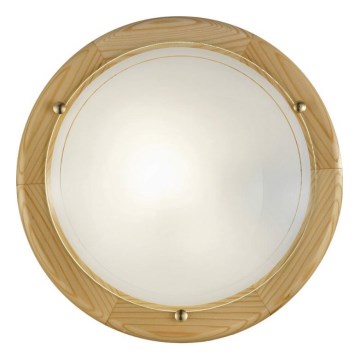 Егло 3894 - Стельовий світильник УФО, 2хЕ27/60 Вт/230 В, діаметр 38 см, сосна