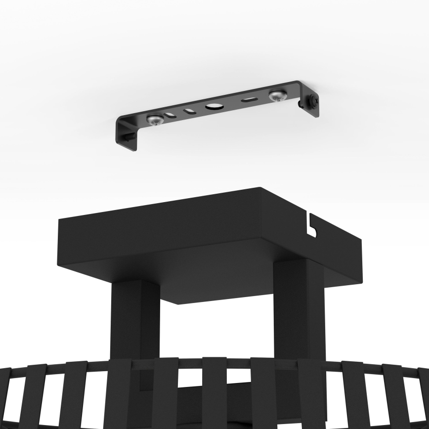 Eglo - Стельовий світильник 1xE27/40W/230V чорний