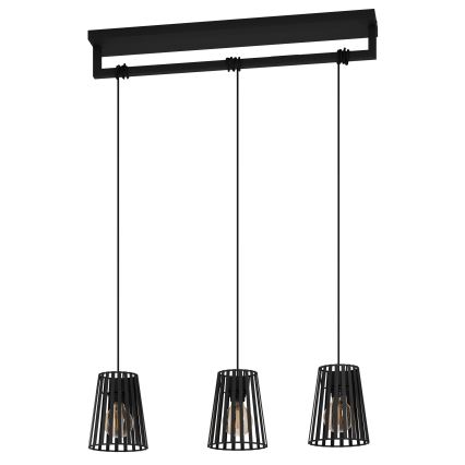 Eglo - Подвесная люстра 3xE27/40W/230V черный