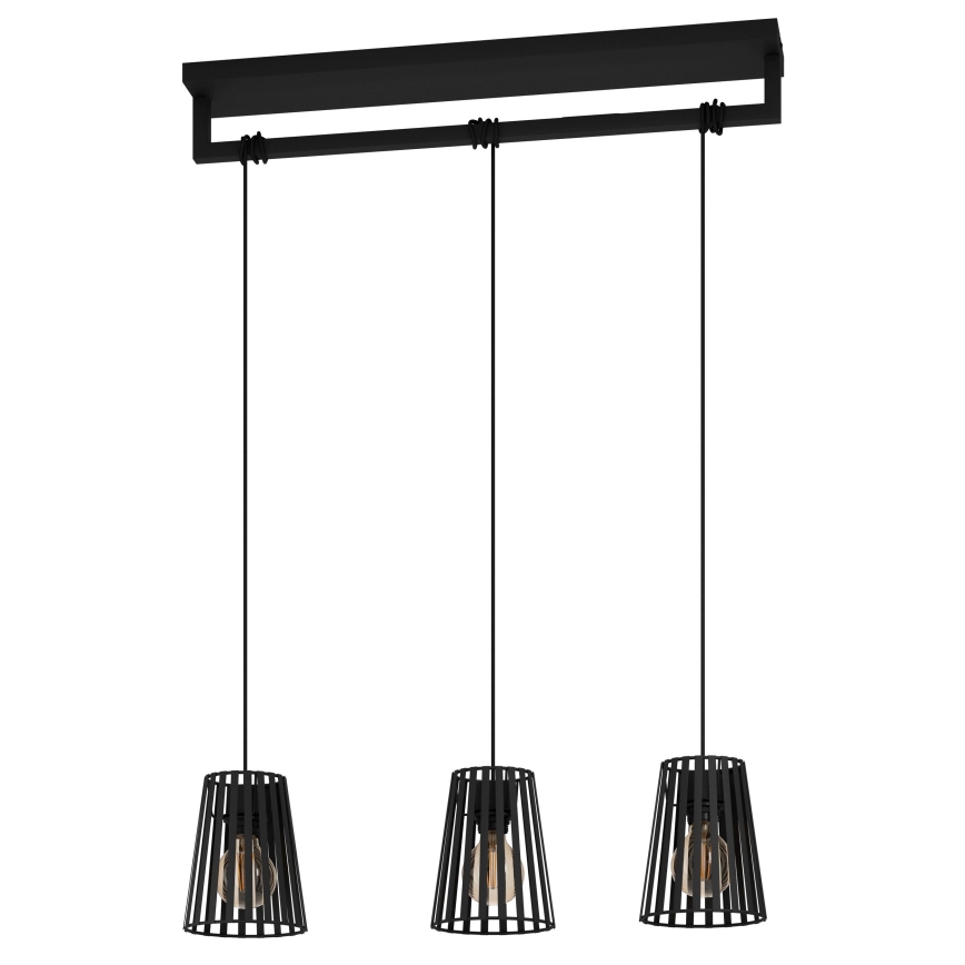 Eglo - Подвесная люстра 3xE27/40W/230V черный