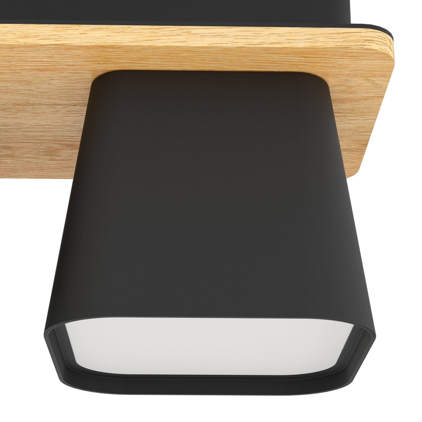 Eglo - Стельовий світильник 2xE27/40W/230V чорний/коричневий