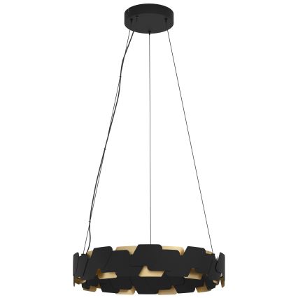 Eglo - Світлодіодна підвісна люстра з регулюванням яскравості LED/72W/230V 3000K чорний/золотий