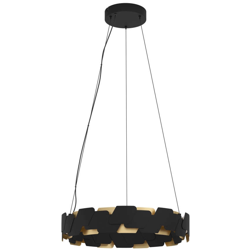 Eglo - Світлодіодна підвісна люстра з регулюванням яскравості LED/72W/230V 3000K чорний/золотий