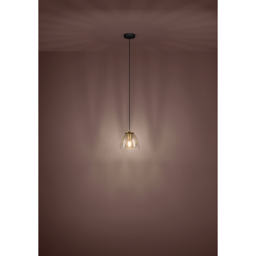 Eglo - Подвесная люстра 1xE27/40W/230V золотистый