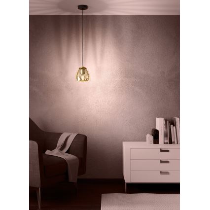 Eglo - Подвесная люстра 1xE27/40W/230V золотистый