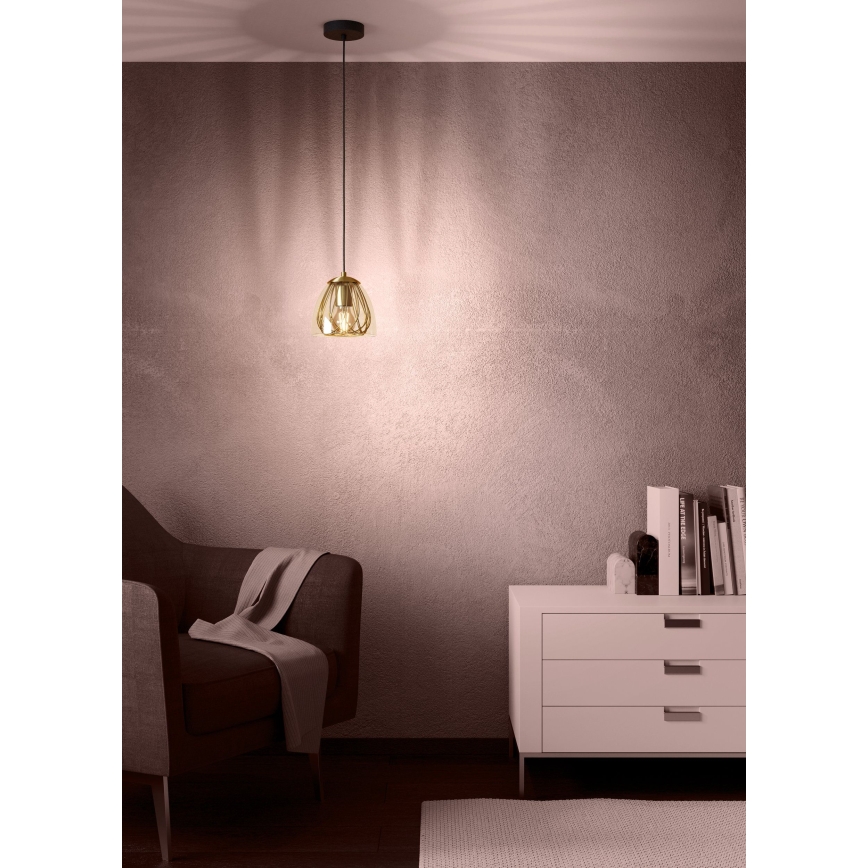 Eglo - Подвесная люстра 1xE27/40W/230V золотистый
