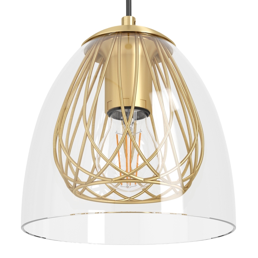 Eglo - Подвесная люстра 4xE27/40W/230V золотистый