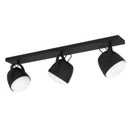 Eglo - Точковий світильник 3xE27/28W/230V чорний