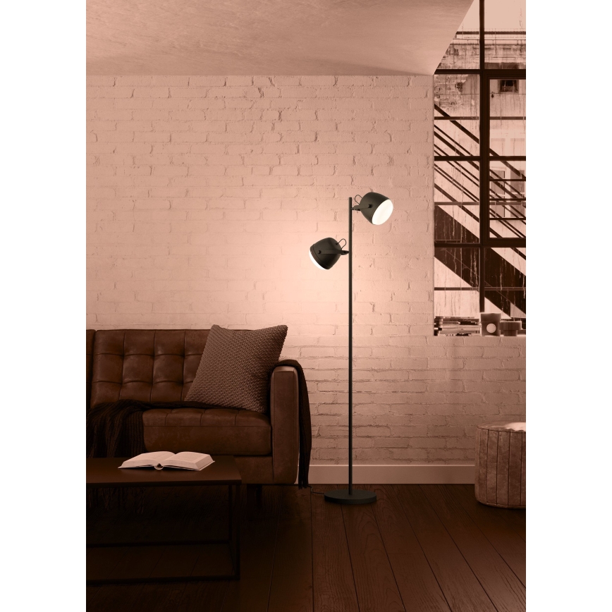 Eglo - Торшер 2xE27/28W/230V черный