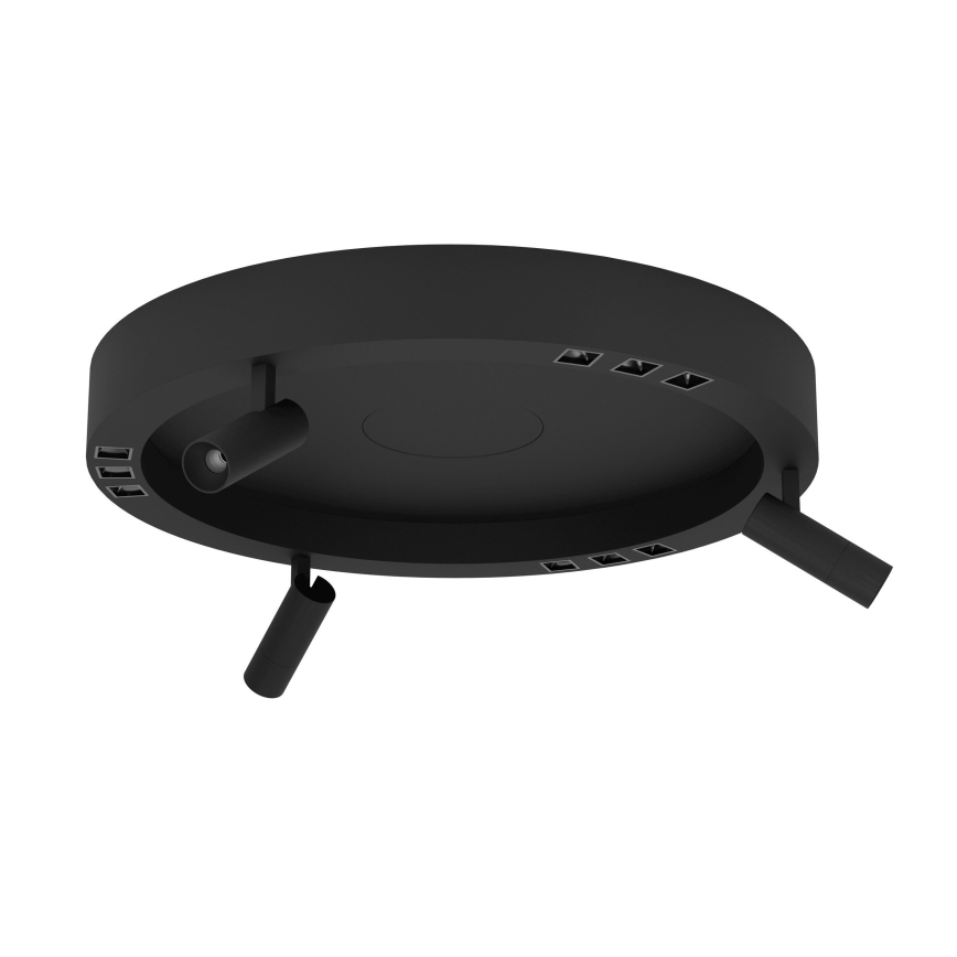Eglo - Светодиодный потолочный светильник с регулированием яркости 3xLED/8W/230V + 3xLED/8,5W 3000K черная + дистанционное управление