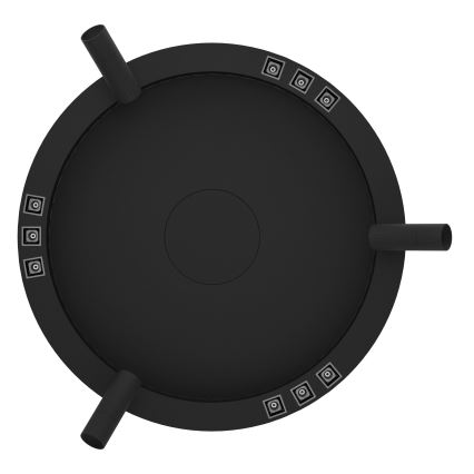 Eglo - Светодиодный потолочный светильник с регулированием яркости 3xLED/8W/230V + 3xLED/8,5W 3000K черная + дистанционное управление