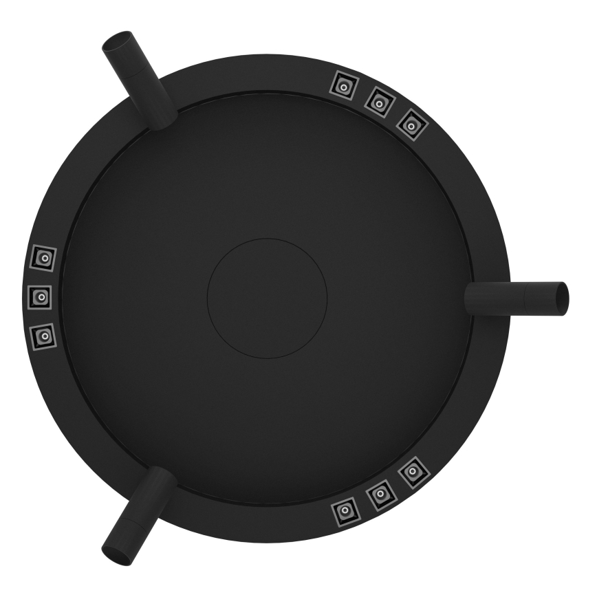 Eglo - Светодиодный потолочный светильник с регулированием яркости 3xLED/8W/230V + 3xLED/8,5W 3000K черная + дистанционное управление