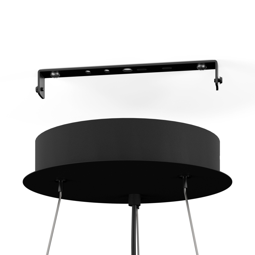 Eglo - Светодиодная подвесная люстра с регулированием яркости 3xLED/8W/230V + 3xLED/8,5W 3000K черная + дистанционное управление