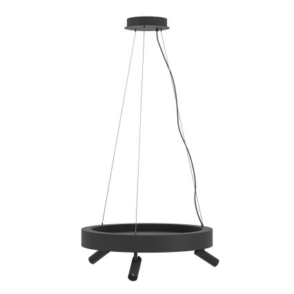 Eglo - Світлодіодна підвісна люстра з регулюванням яскравості 3xLED/8W/230V + 3xLED/8,5W 3000K чорний + пульт дистанційного керування