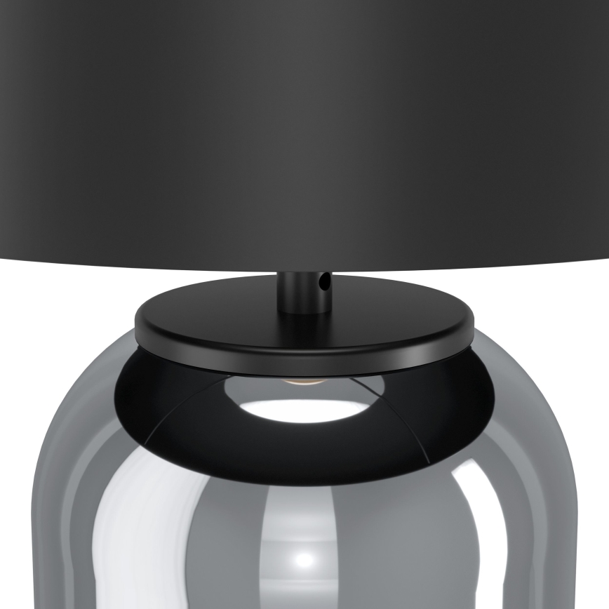 Eglo - Настольная лампа 1xE27/40W/230V черный/дымчатый