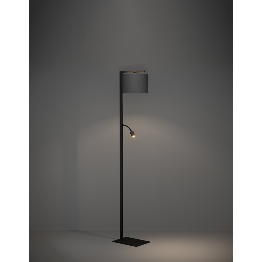 Eglo - Світлодіодний торшер 1xE27/40W/230V + LED/3,8W 3000K чорний