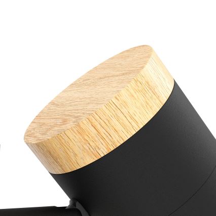 Eglo - Світлодіодна настільна лампа 2xGU10/4,5W/230V 3000K чорний/коричневий