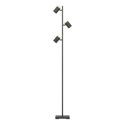Eglo - Светодиодный торшер 3xGU10/4,5W/230V 3000K черный/коричневый