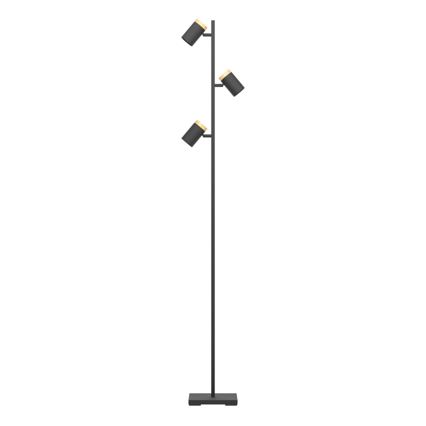 Eglo - Светодиодный торшер 3xGU10/4,5W/230V 3000K черный/коричневый