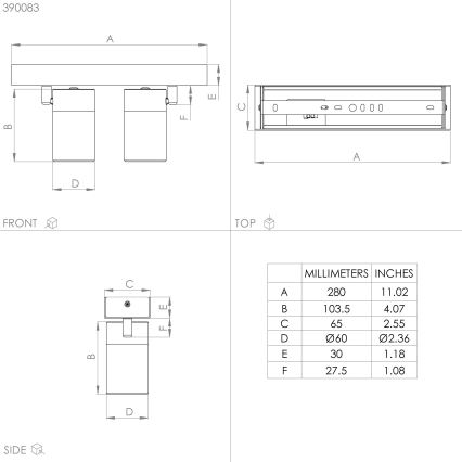 Eglo - Светодиодный точечный светильник 2xGU10/4,5W/230V 3000K черный/золотистый