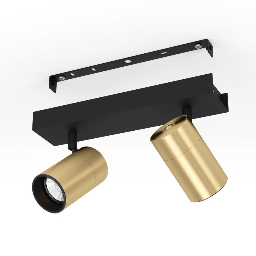 Eglo - Світлодіодний точковий світильник 2xGU10/4,5W/230V 3000K чорний/золотий