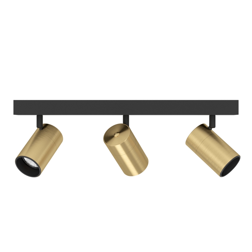 Eglo - Светодиодный точечный светильник 3xGU10/4,5W/230V 3000K черный/золотистый