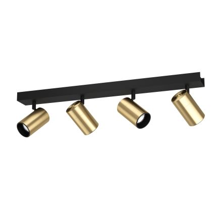 Eglo - Светодиодный точечный светильник 4xGU10/4,5W/230V 3000K черный/золотистый