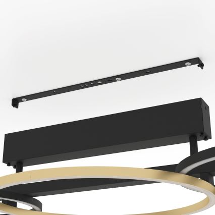 Eglo - Пристельова LED люстра з регулюванням яскравості 2xLED/12,5W/230V + LED/15,5W 3000K чорний