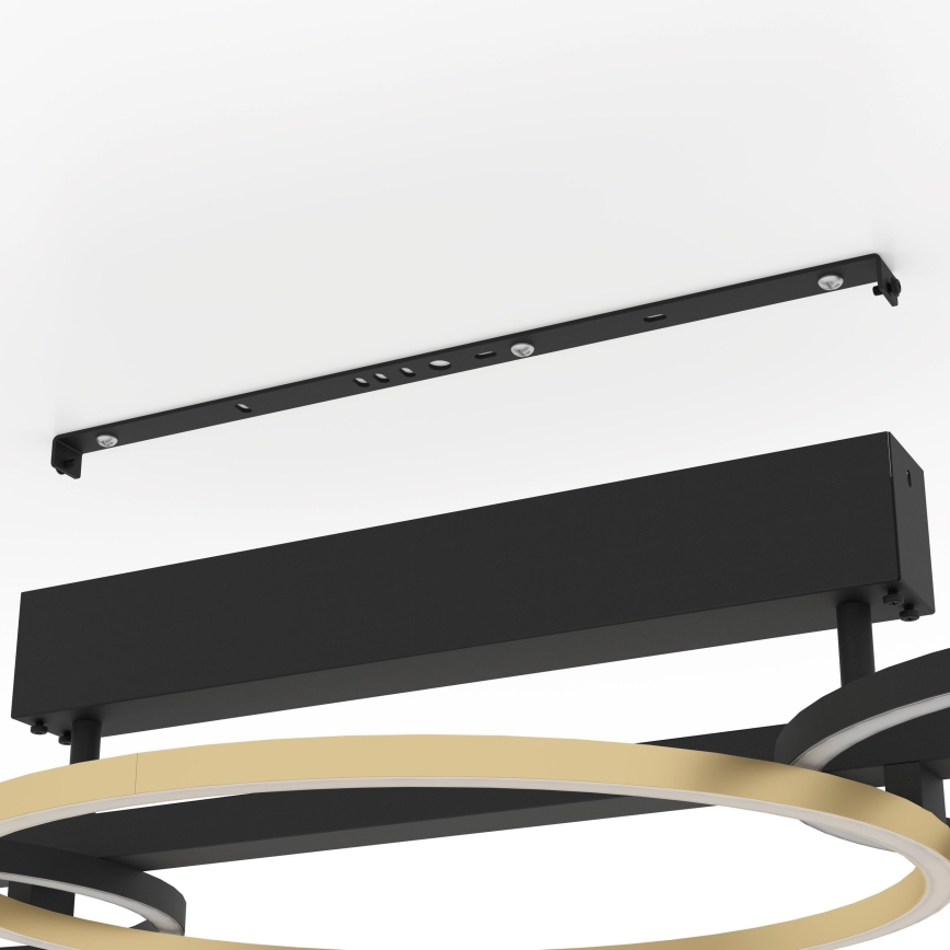 Eglo - Светодиодная припотолочная люстра с регулированием яркости 2xLED/12,5W/230V + LED/15,5W 3000K черный