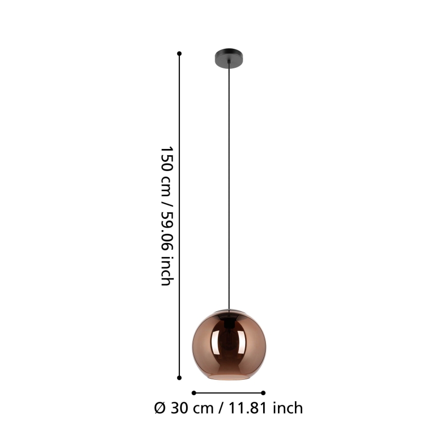 Eglo - Подвесная люстра 1xE27/40W/230V медный