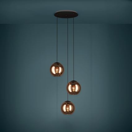 Eglo - Подвесная люстра 3xE27/40W/230V медный