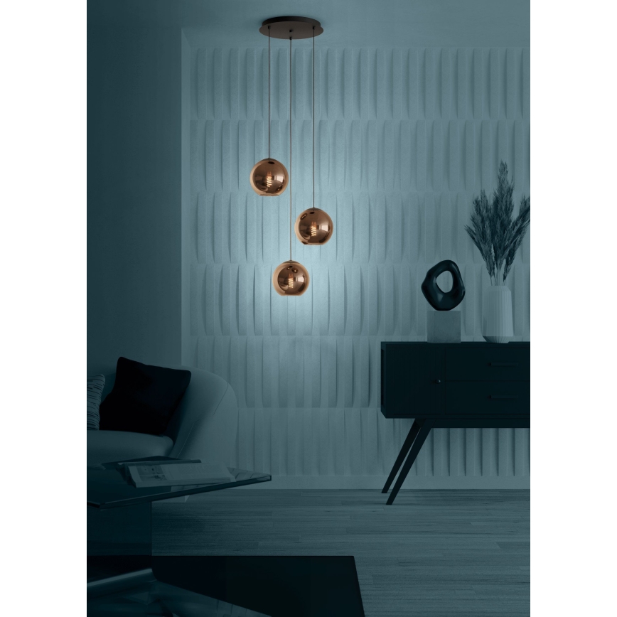 Eglo - Подвесная люстра 3xE27/40W/230V медный