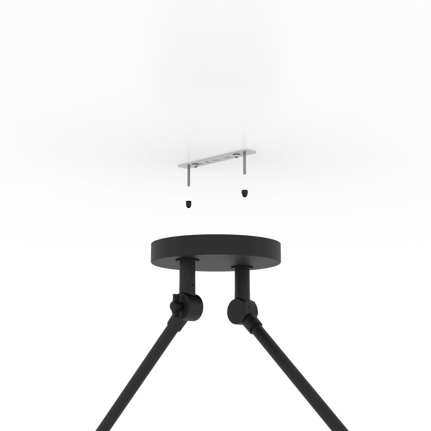 Eglo - Люстра на штанзі 2xE27/40W/230V чорний