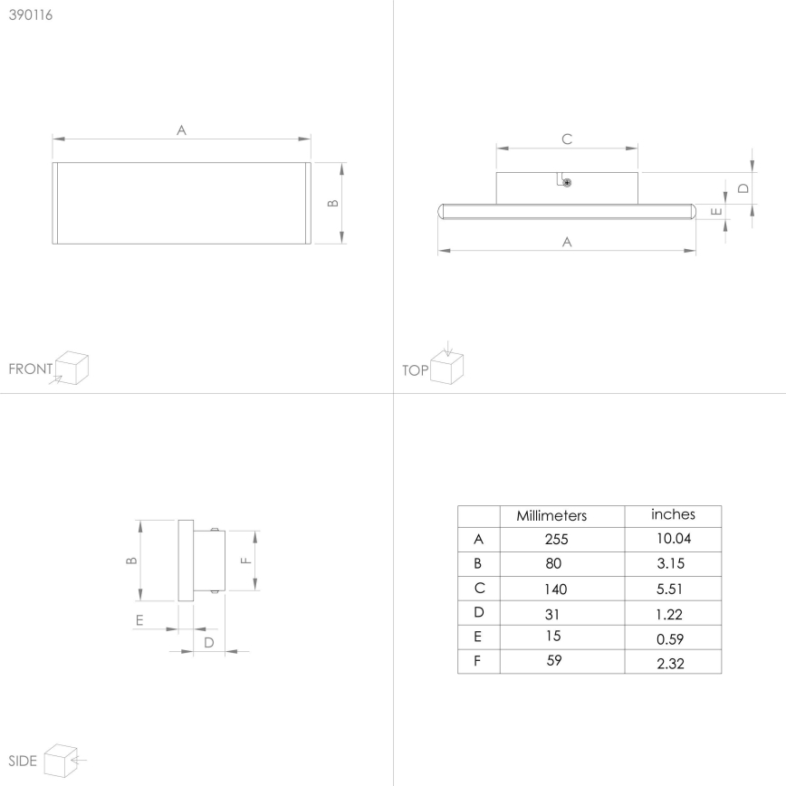 Eglo - Светодиодный настенный светильник 2xLED/5,4W/230V 3000K черная